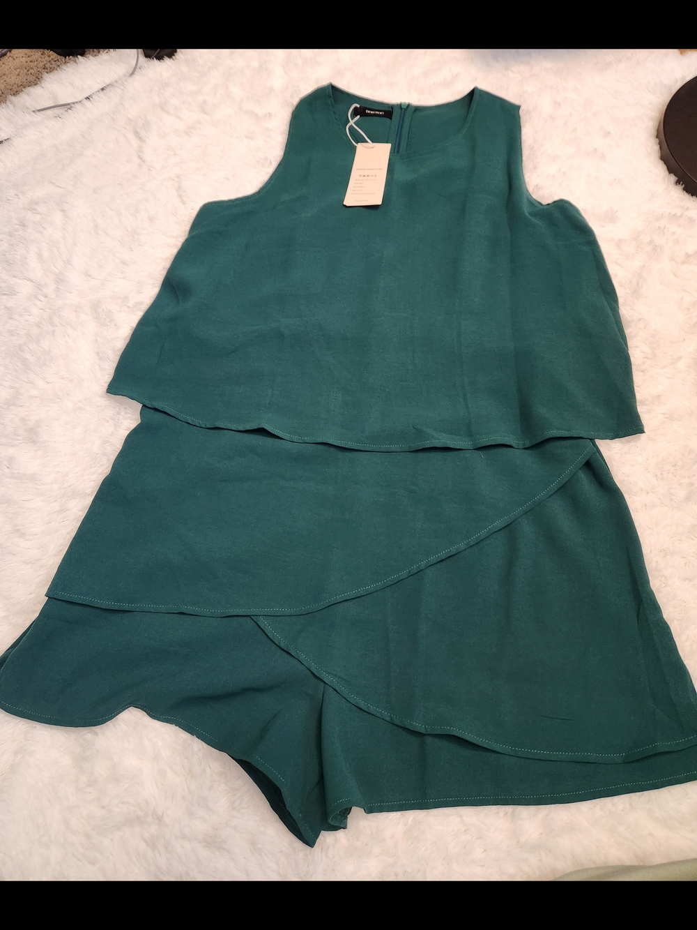 Gree Tiered Shorts Romper